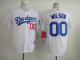 Los Angeles Dodgers Wilson #00 White MLB Jerseys