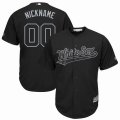 Custom Chicago White Sox black Majestic basebal Jersey-WL