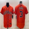 Nike Houston #3 Jeremy Pena orange Flexbase Authentic Collection Jersey 01