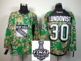 2014 stanley cup Rangers #30 Henrik Lundqvist green camo NHL Jerseys