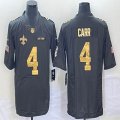 Nike New Orleans Saints #4 Derek Carr black Color Rush Limited Jersey Special funds 01