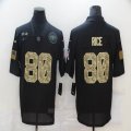 Nike 49ers #80 Jerry Rice black camo Salute To Service Limited Jersey-BD