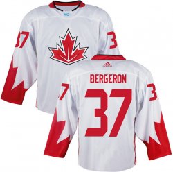 Canada 2016 World Cup #37 Patrice Bergeron white Hockey jerseys