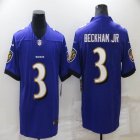 Baltimore Ravens #3 Odell Beckham Jr. purple Color Rush Limited Jersey