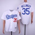 Los Angeles Dodgers #35 Cody Bellinger white majestic baseball Jersey-SG