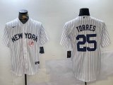 New York Yankees #25 Gleyber Torres White Nike majestic baseball Jersey 02