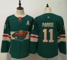 Women Adidas Minnesota Wild #11 Zach Parise green NHL Jersey A patch