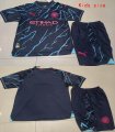 2023-2024 Manchester City club black kid soccer jerseys second away-GD