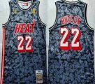 Miami Heat Bape #22 Jimmy Butler gray camo throwback nba basketball jersey-XD