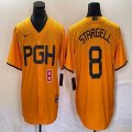 Nike Pittsburgh Pirates #8 Willie Stargell Gold majestic baseball jerseys city version-BD 01