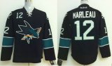 2014 reebok San Jose Sharks #12 Patrick Marleau Black nhl Jersey