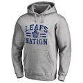 Men's Toronto Maple Leafs Fanatics Branded Ash Big & Tall Hometown Collection Leafs Nation Pullover Hoodie