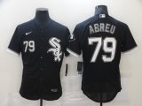 Nike Chicago White Sox #79 Jose Abreu Black Flexbase Authentic Collection Jersey-BD