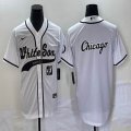 Nike Chicago White Sox blank white majestic baseball jersey Joint name -BD 04