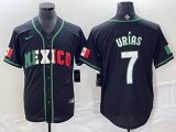 2023 World Cup Mexico #7 Julio Urias black majestic baseball jerseys 81