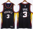 Nike Phoenix Suns #3 Chris Paul black NBA basketball Jersey-XD