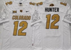 Colorado Buffaloes #12 Travis Hunter White College Football Jersey-PNS