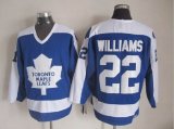 Toronto Maple Leafs #22 Tiger Williams CCM Throwback white blue nhl jersey