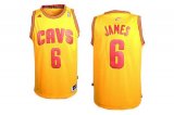 Cleveland Cavaliers #6 LeBron James Yellow Revolution 30 Stitched NBA Jersey