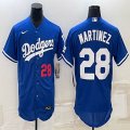 Nike Los Angeles Dodgers #28 Martinez blue Flexbase Authentic Collection Jersey 01