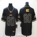 San Francisco 49ers #80 Jerry Rice nike black gold throwback Color Rush Limited Jersey