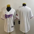 Women Nike Texas Rangers blank white majestic baseball jerseys