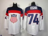 2014 NHL United States team OSHIE 74 white hockey jerseys