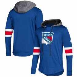 Custom Adidas New York Rangers blue personality Ice Hockey Hooded Sweatshirt 01