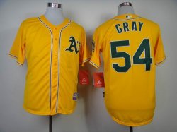 oakland athletics 54 Gray yellow mlb jerseys