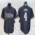 Nike Oakland Raiders 4 Derek Carr black baseball jerseys Joint name-BD 01