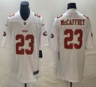 Nike San Francisco 49ers #23 Christian McCaffrey white gold Color Rush Limited Jersey-BD