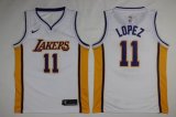 Nike Los Angeles Lakers #11 Brook Lopez white NBA Jersey