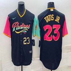 Nike San Diego Padres #23 Fernando Tatis Jr black majestic mlb Jerseys city version 03