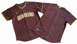 San Diego Padres blank Nike Brown Road Replica Team Jersey-DG