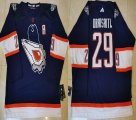 Adidas Edmonton Oilers #29 Leon Draisaitl blue Ice Hockey