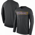 Men's Minnesota Vikings Nike Heathered Charcoal Sideline Seismic Legend Long Sleeve T-Shirt