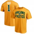 Men's Oakland Athletics Fanatics Branded Gold 2018 Father's Day Number 1 Dad T-Shirt