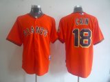 San Francisco Giants #18 Matt Cain Orange Baseball Jerseys