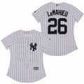 Women New York Yankees #26 DJ LeMahieu White majestic baseball Jersey