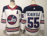 Adidas Winnipeg Jets #55 Mark Scheifele white hockey Jerseys-FH