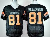 NCAA Oklahoma State Cowboys Justin Blackmon 81 Black Pro Combat College Football Jerse