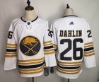 Adidas Buffalo Sabres #26 Rasmus Dahlin white hockey jersey 50th Anniversary Edition