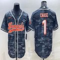 Nike Cincinnati Bengals #1 Ja'Marr Chase gray camo baseball jerseys Joint name-BD