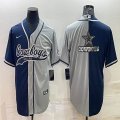 Nike Dallas Cowboys blank blue gray splits baseball jerseys Joint name-BD