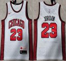 Chicago Bulls #23 Michael Jordan white red nba basketball jerseys -XD