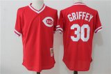 Cincinnati Reds #30 Ken Griffey red throwback baseball jersey