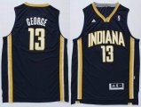 Indiana pacers #13 Paul George blue nba signature jerseys