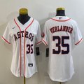 Women Nike Houston Astros #35 Justin Verlander white majestic baseball jerseys