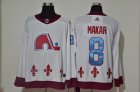 Adidas Quebec Nordiques #8 Cale Makar white red nhl hockey jersey -WL