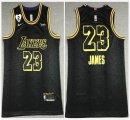 Nike Los Angeles Lakers 23 LeBron James black fashion basketball jersey-XD 02